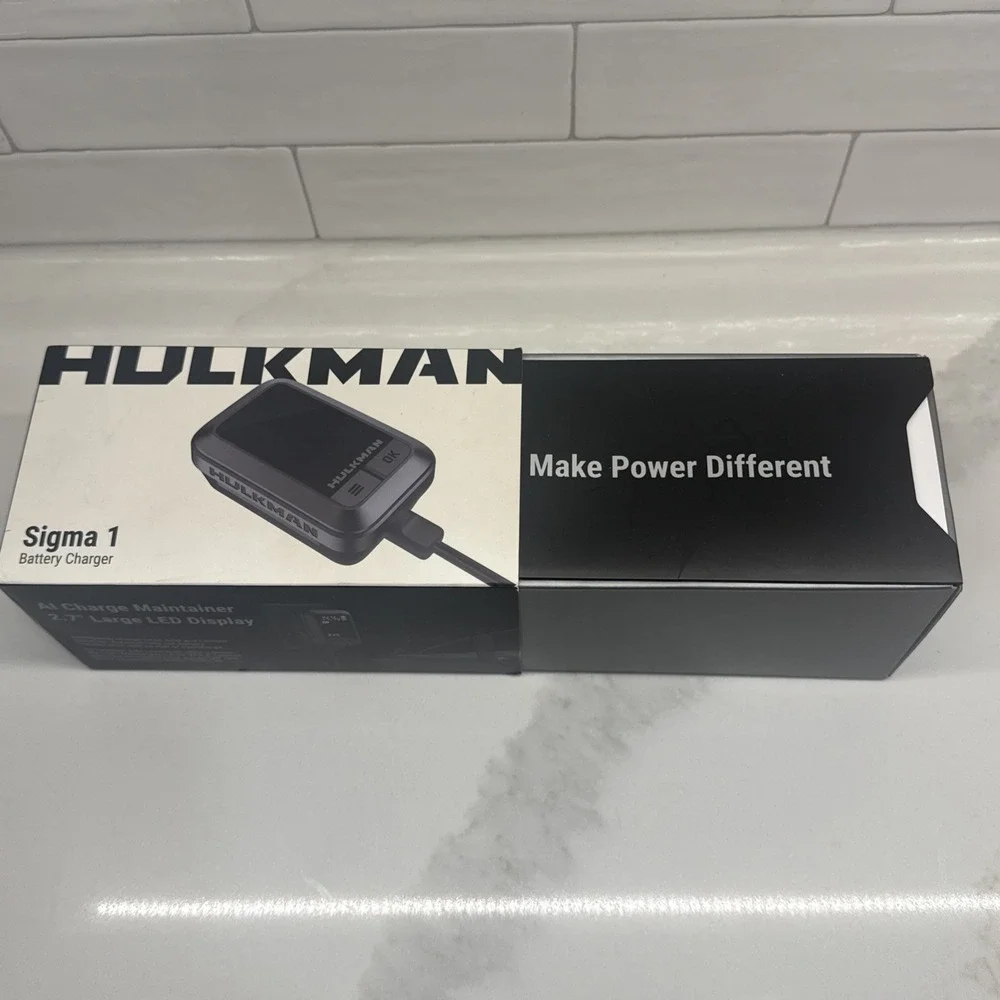 HULKMAN Sigma 1 Car ATV Boat Battery Charger - 1A 6V/12V Automatic Smart Trickle